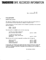 Tandberg 3000-X-Information